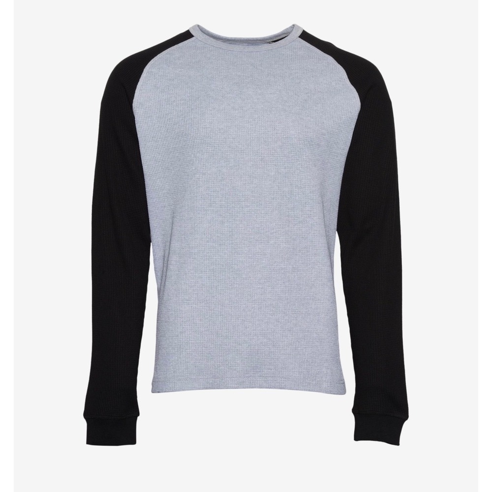 CSG Men's Raglan Thermal – Grey & Black – Large – NWT